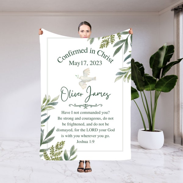 Personalized Confirmation Blanket, Holy Confirmation Gift, Confirmation Gift, Holy Confirmation Blanket, Gift from Godmother, Gift with Dove