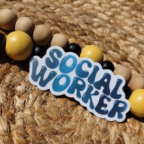 Social Worker | Social Care Giver | Giving Back | Caring | Sticker | Vinyl Decal | Water Bottle | Laptop Sticker | Waterproof |Weatherproof