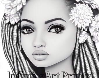 Flower Girl Coloring Page - Etsy