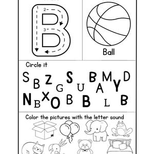 ABC 26 Page Alphabet Printable Phonics Worksheet, Preschool, Toddler ...