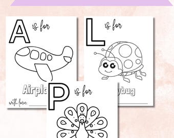 ABC Baby Shower Coloring Book, Fun Activity (PDF Download)