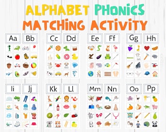 Alphabet Phonics Matching Activity, ABC Sound Sorting (Digital Download)