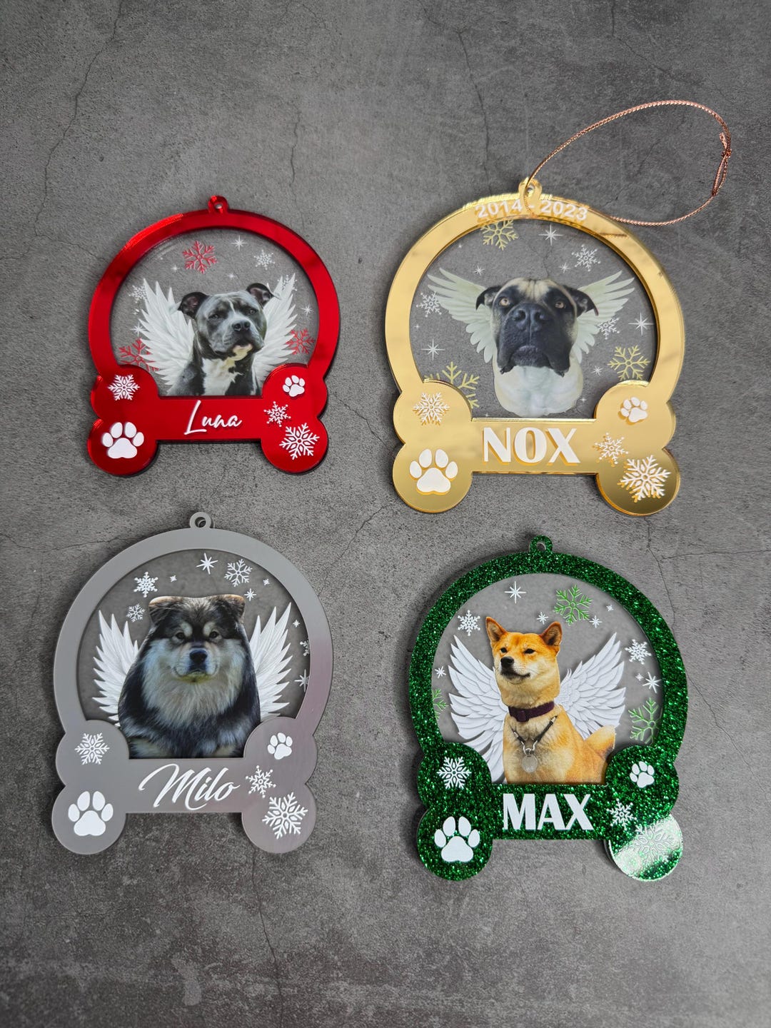 Personalized Pet Memorial Christmas Ornament: Custom Photo Keepsake - Etsy
