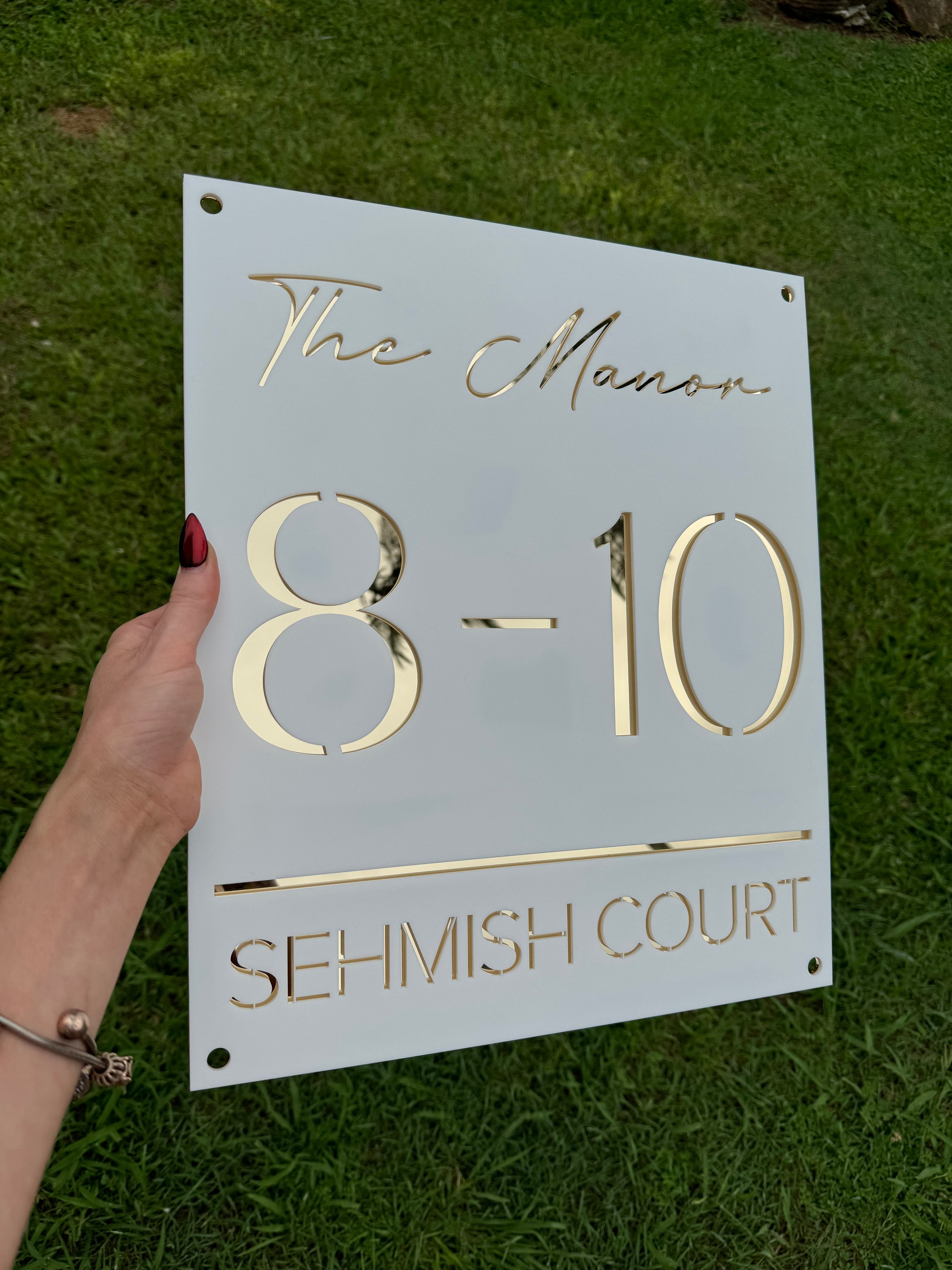 Double Layered Acrylic House Number Sign: Modern Address Plaque - Etsy ...
