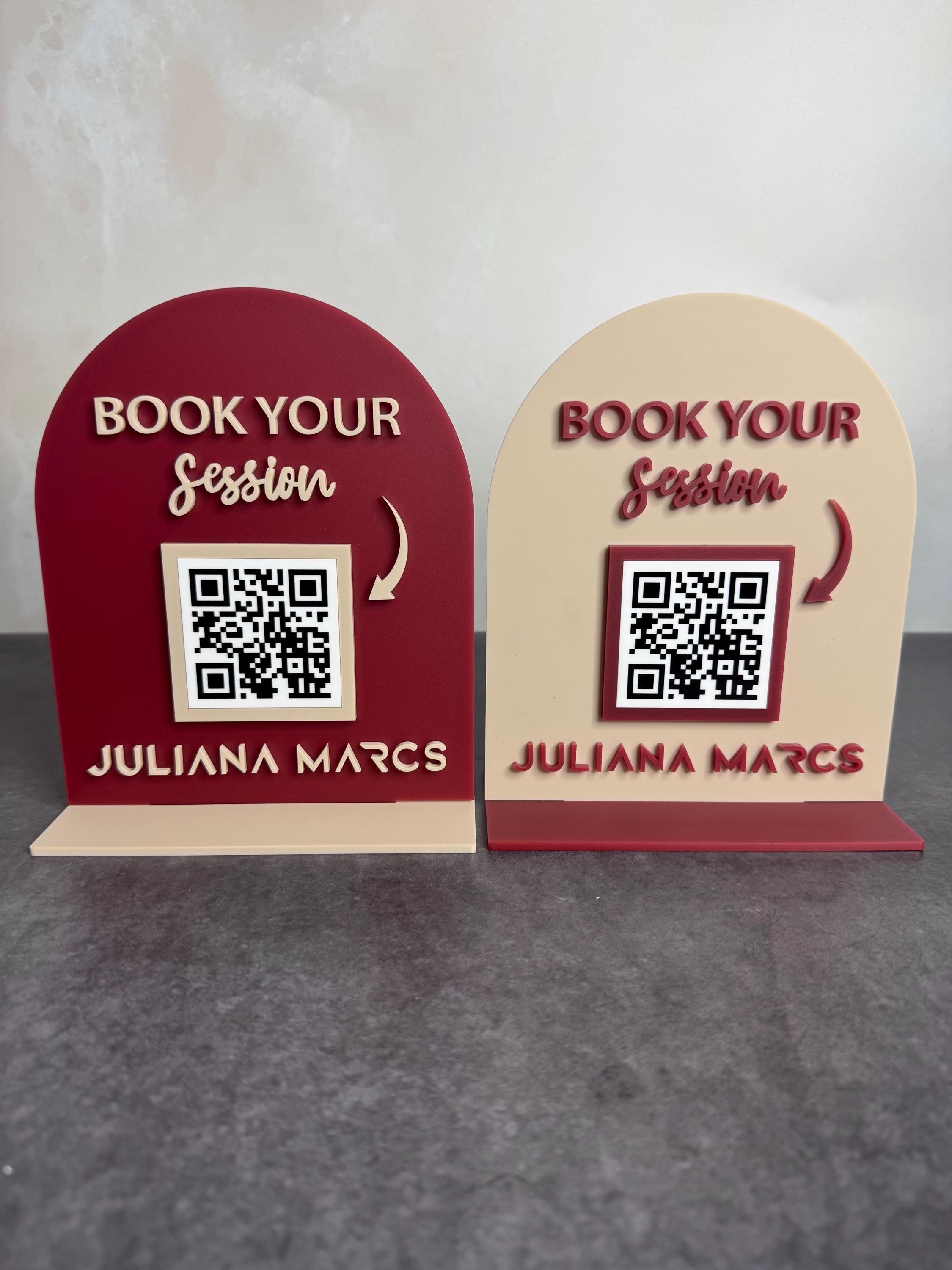 Custom Acrylic QR Code Sign | Business Appointment Display - Etsy Australia