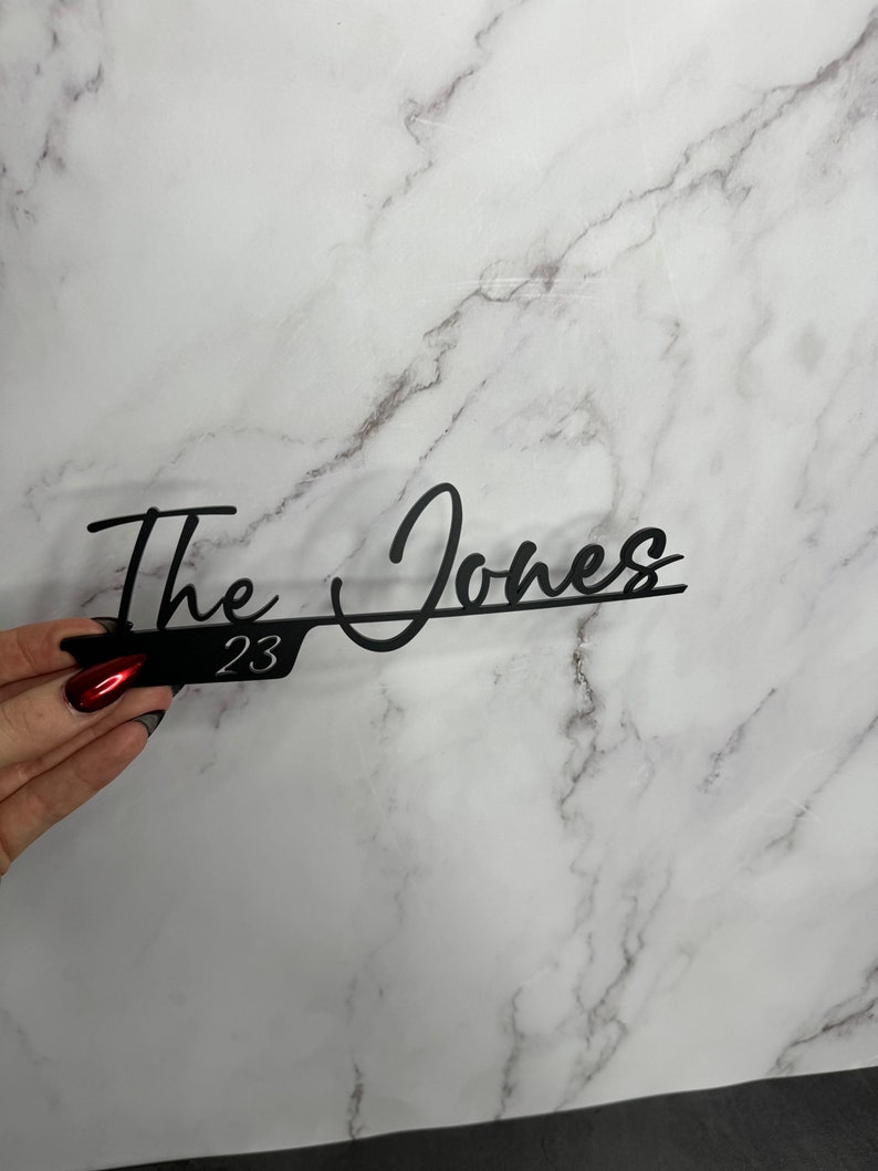 Modern Acrylic House Address Sign Number Plaque Contemporary Custom