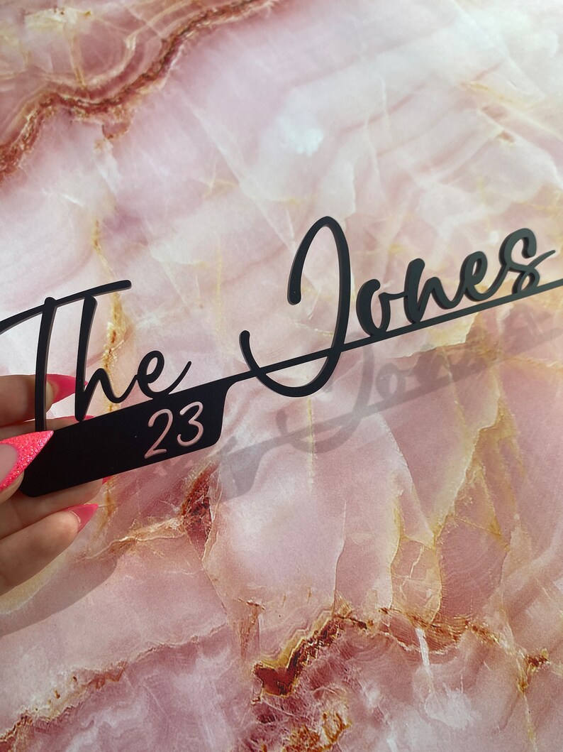 Modern Acrylic House Address Sign Number Plaque Contemporary Custom