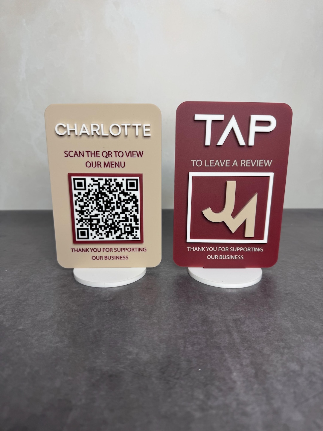 Custom NFC Business Sign: Acrylic Google Review Tap Pad | QR Code ...