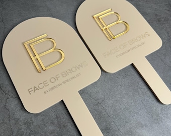 Custom Acrylic Salon Mirror | UV Print Lash Face Shield, Branded Keepsake