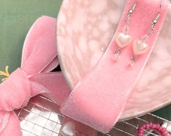 Sparkle Heart Vintage Inspired Earrings