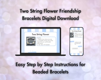Two String Beaded Flower Instructions - The Friendship Bracelets Book
