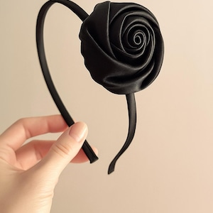 Rosette Bonhomie Hairband - Romantic French-Inspired Fabric Flower Hairband, Elegant Boho Hair Accessory for Women