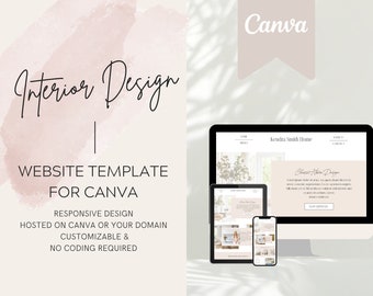Canva Website Templates for Interior Design, Home Interior Business | Real Estate Professional | Canva Websites, Lifestyle Blog