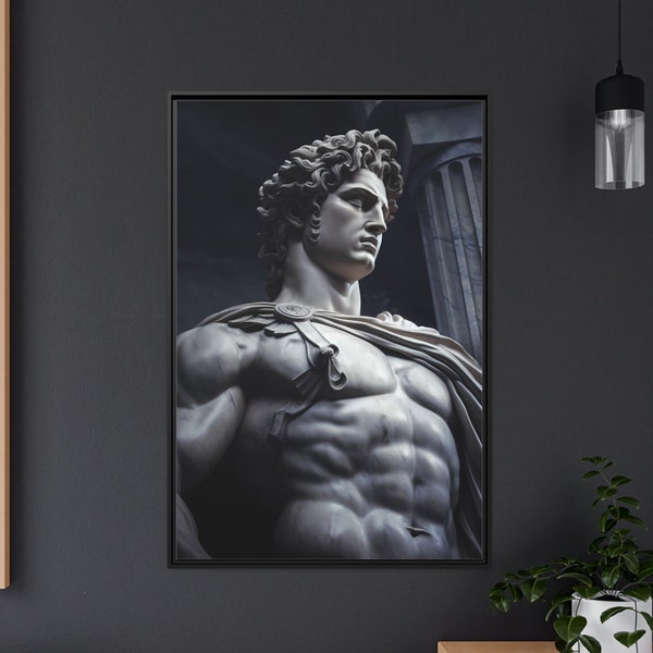 Alexander the Great Marble Statue Wallpaper 32x48 Gallery Canvas Art Wall Art Wall Decoration Wall Decor Historical Figures King Alexander