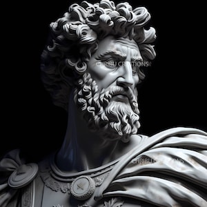 Marcus Aurelius Roman Emperor Marble Statue Wallpaper 32x48 Perfect Gift Perfect Printable art Digital Download Historical figures King