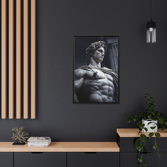 Alexander the Great Marble Statue Wallpaper 32x48 Gallery Canvas Art Wall Art Wall Decoration Wall Decor Historical Figures King Alexander