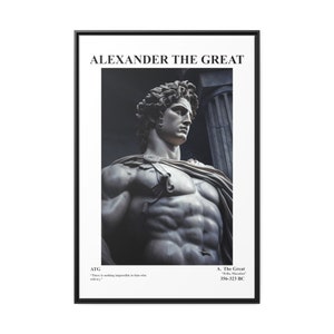 Alexander the Great Estátua de Mármore Galeria de Arte em Tela Arte de Parede Decoração de Parede Decoração de Parede Presente Galeria de Alta Qualidade Estilo de Cartaz de Lona