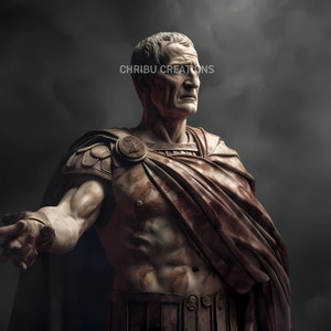 prompthunt julius caesar taking a selfie with an iphone as rome burns  behind him by wlop and raymond swanland