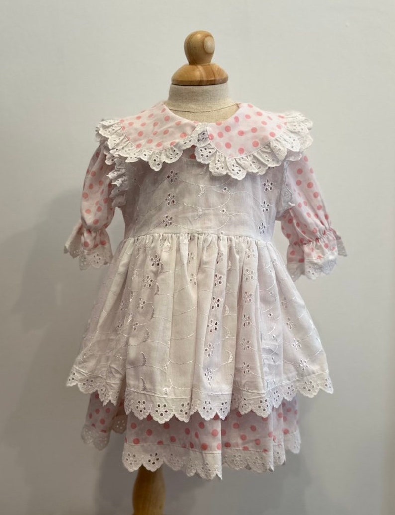 Polka-Dot Girls Dress Wedding Party Elegant Gown Backless Bownot Tutu Princess Costume Birthday Tulle Fromal Children's Dresses