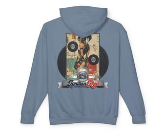 Ignition Red Musik Leichter Hoodie, Retro Grafik Kapuzenpullover, Musikliebhaber Geschenk, Musik Festival Wear, Vintage Playlist Style