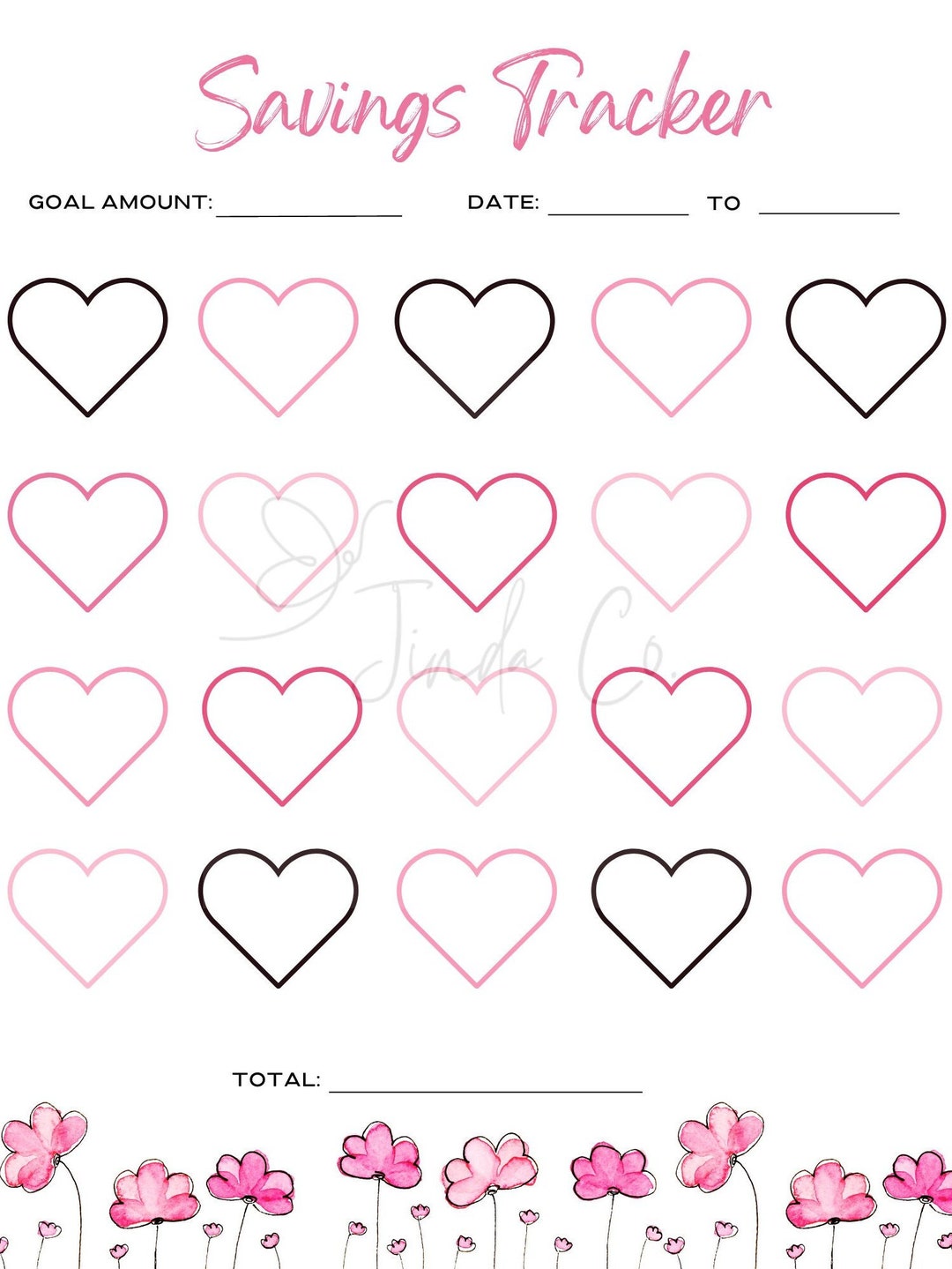 Savings Tracker Template - Etsy