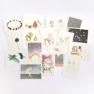 Minicartões / Tamanho A7 / Arte Original / Postais / Papelaria / 300gsm Envirocare / 100% Reciclado