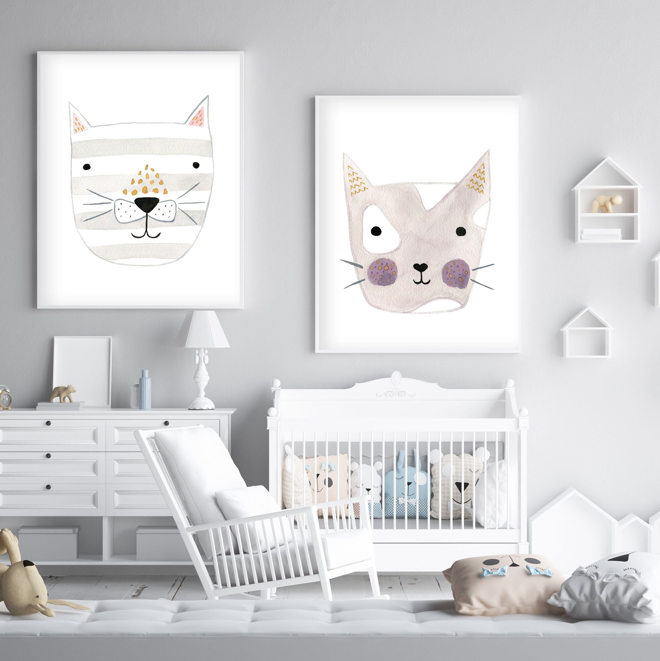 Poster chambre enfant les chats miaulent - TenStickers