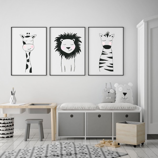 Black and White Nursery Decor Etsy