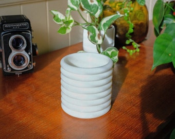 Mid-Century Modern Wall Mount Plant Pot with an Integrated Drip Tray, Renter Safe!