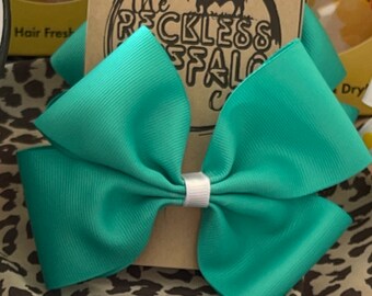 Girls Hair bow, Turquoise