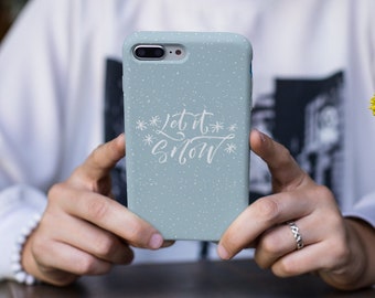 Let it Snow Christmas iPhone Case, iPhone 12, 13, 14, Mini, Max, Pro