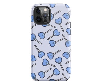 Valentines Love Blue Hearts iPhone Case, iPhone 12, 13, 14, Mini, Max, Pro. Gloss and Matte finish.