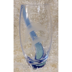 Vintage Lenox Crystal Dolphin Paradise Vase