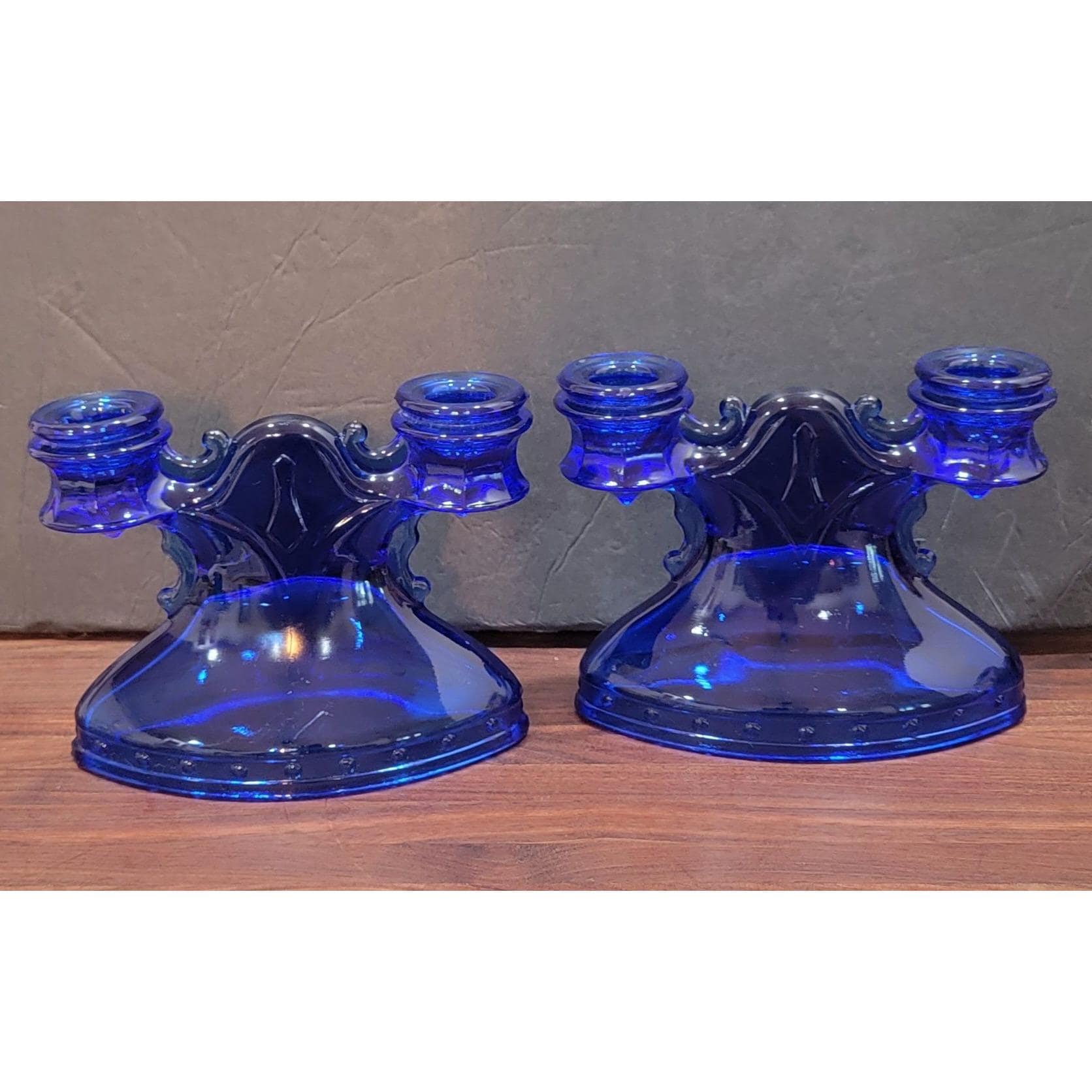 Cobalt Blue Candle Holdersnull
