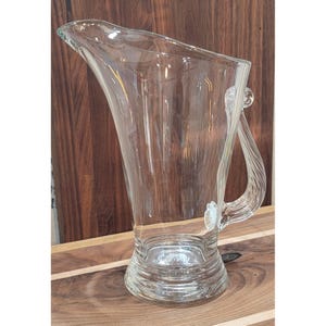 Vintage Hand-Blown Glass Pitcher