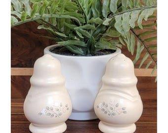 Salero y pimentero vintage Pfaltzgraff con diseño "Remembrance", años 80