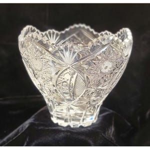 Vintage Hand-Cut Crystal Vase