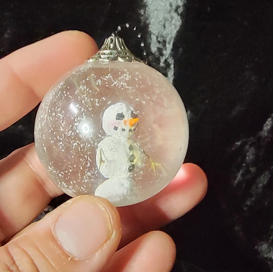 Ceiling Fan Ornament, Snowman, Christmas, Winter, Resin Art, Sculpture, Functional Art, Snow