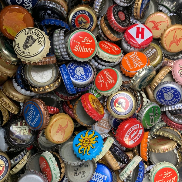 Metal beer and bottle caps! Tons of different varieties and types.