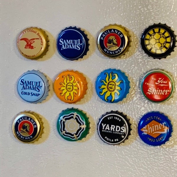 Bottlecap beer cap magnets! Mix your own six-pack of Bottlecap magnets from one (or more) of your favorite beers!