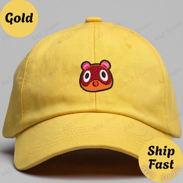 Animal Crossing Tom Nook Hat | Cute ACNH Embroidered Cap | Cozy Gamer Baseball Cap | ACNH Fan Gift | Animal Crossing Apparel,HH20-2