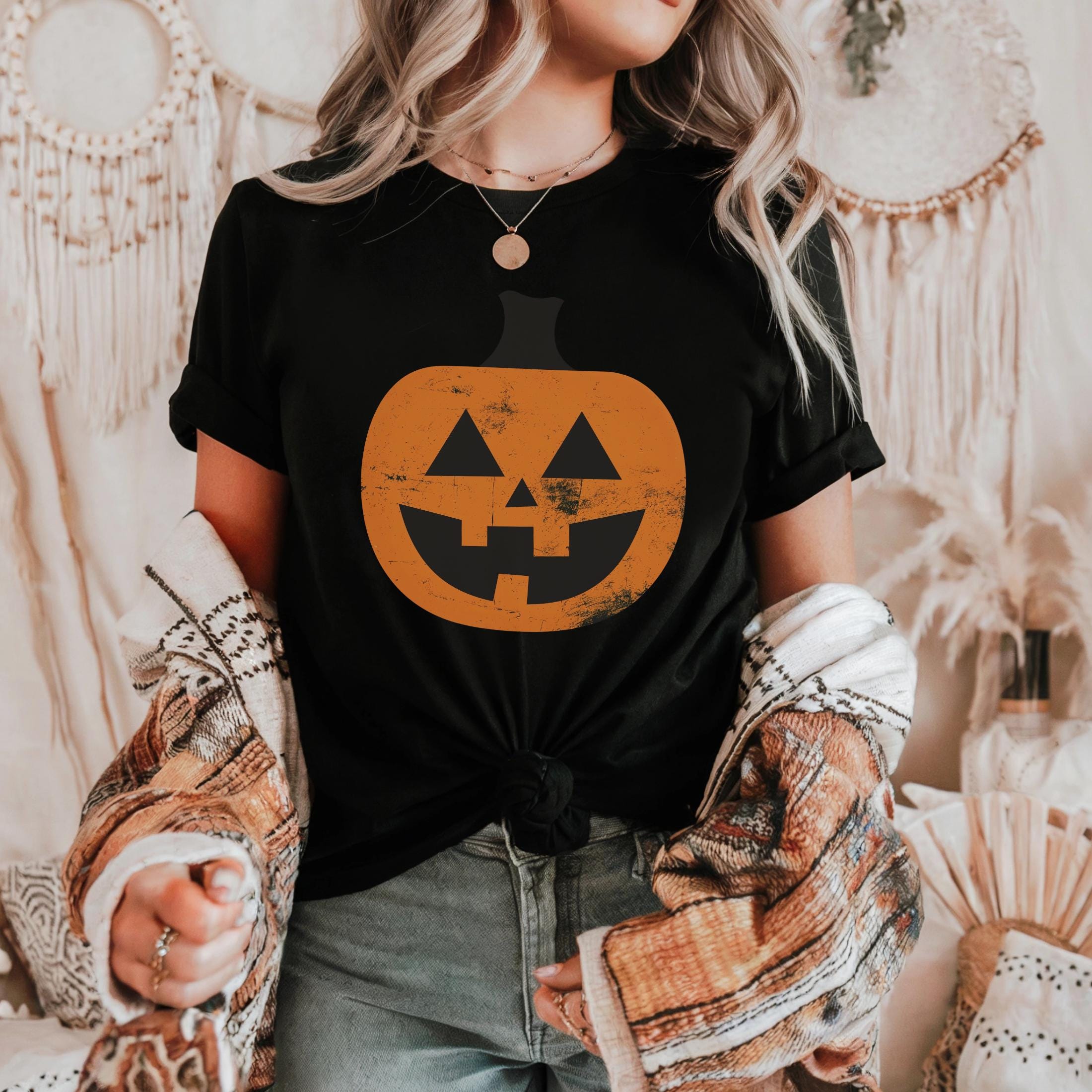 KIDDAD Women's Floral Pumpkin T-Shirt – Halloween & Fall Graphic Tee, Casual Short Sleeve Top In Dark Gray - View #4