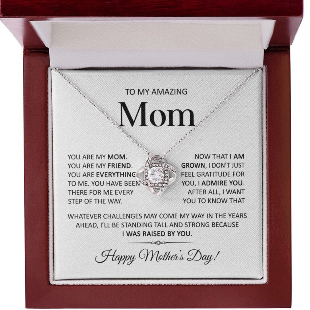 Heartfelt Gift for Mom Necklace With Message Card, 70th Birthday Gift