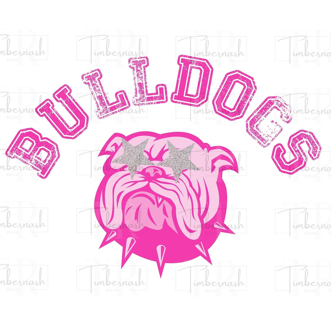 Bulldogs Preppy Pink PNG, Bulldogs Preppy Sublimation, Bulldogs Mascot, Bulldogs Sublimation