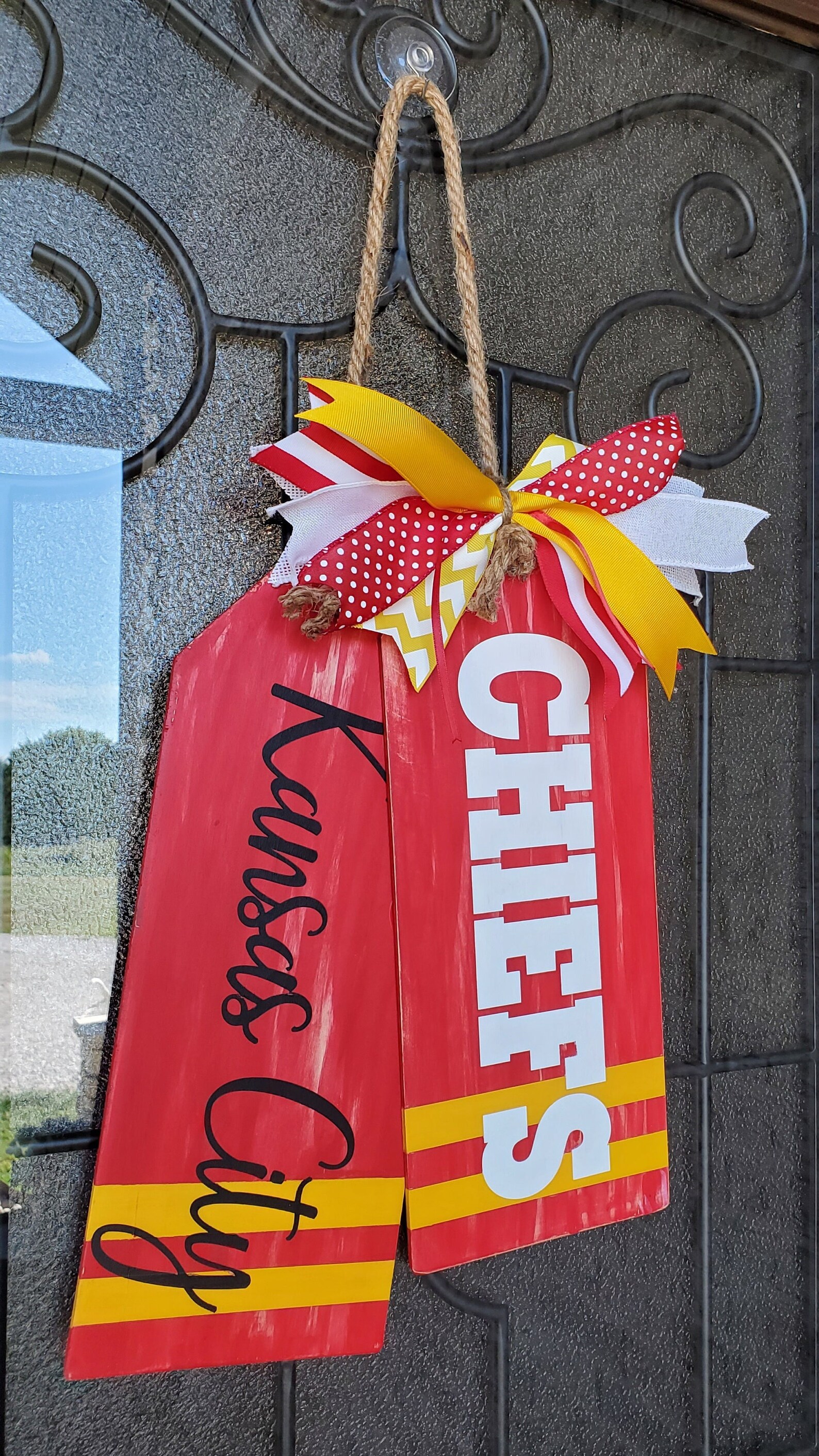 Kansas City Chiefs Door Hanger Etsy