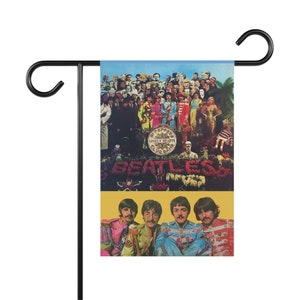 The Beatles Sgt Pepper Garden Banner Is Sure To Make Your Yard Art Rock - Perfect For Year Round Decor For Every Fab Four Fan