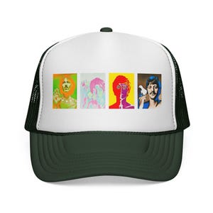 Der 1968 Psychedelic Beatles Trucker-Hut ist perfekt zu tragen, wenn Sie tagsüber stolpern