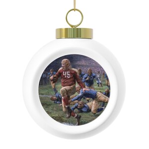 The President Donald Trump Scores A Touchdown For Freedom Christmas Ornament