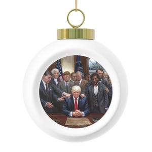 The God Bless President Donald Trump Christmas Ornament Makes Any Tree Great