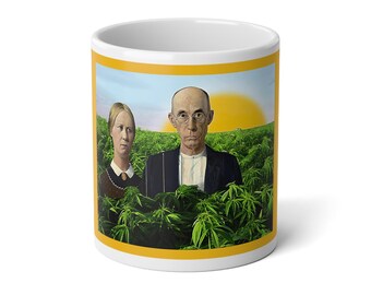 The American Gothic Hemp Farmer 20-ounce Jumbo Mug